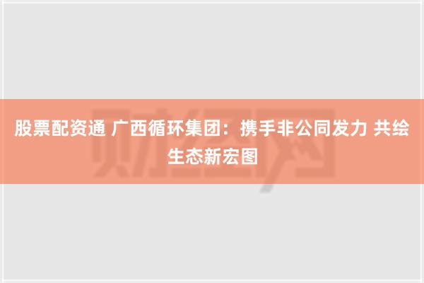 股票配资通 广西循环集团：携手非公同发力 共绘生态新宏图